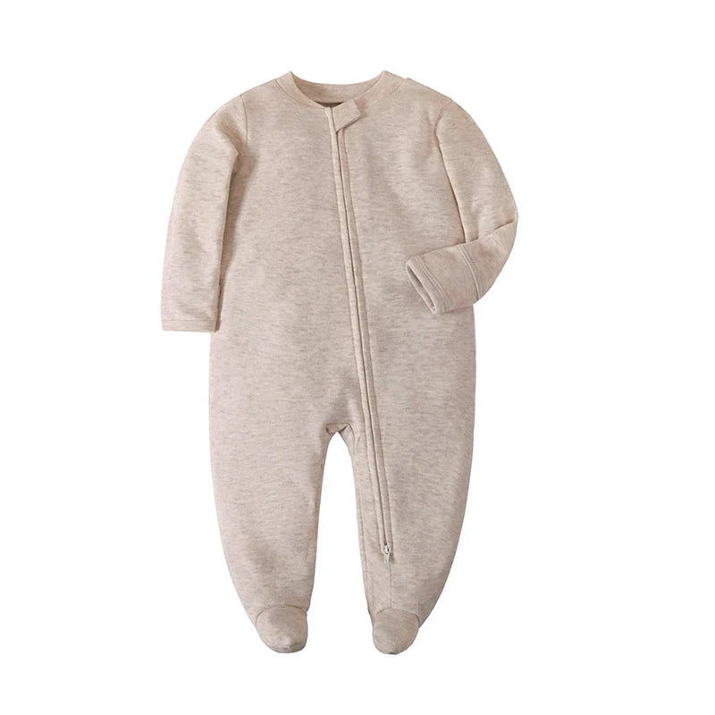 Newborn Zip-up Jumpsuit Newborn Clothes, Comfy Baby Romper 0-12Months