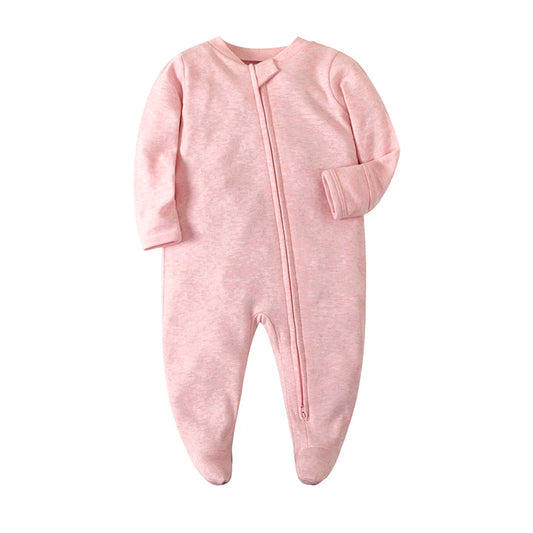 Newborn Zip-up Jumpsuit Newborn Clothes, Comfy Baby Romper 0-12Months