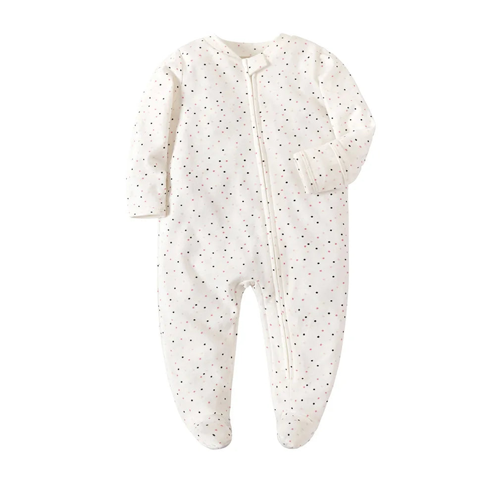 Newborn Zip-up Jumpsuit Newborn Clothes, Comfy Baby Romper 0-12Months