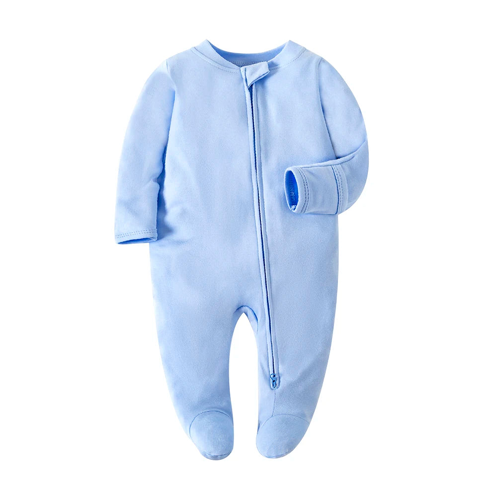 Newborn Zip-up Jumpsuit Newborn Clothes, Comfy Baby Romper 0-12Months